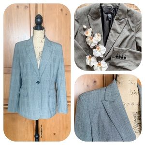 New York & Company Stretch Glen Check Plaid Blazer